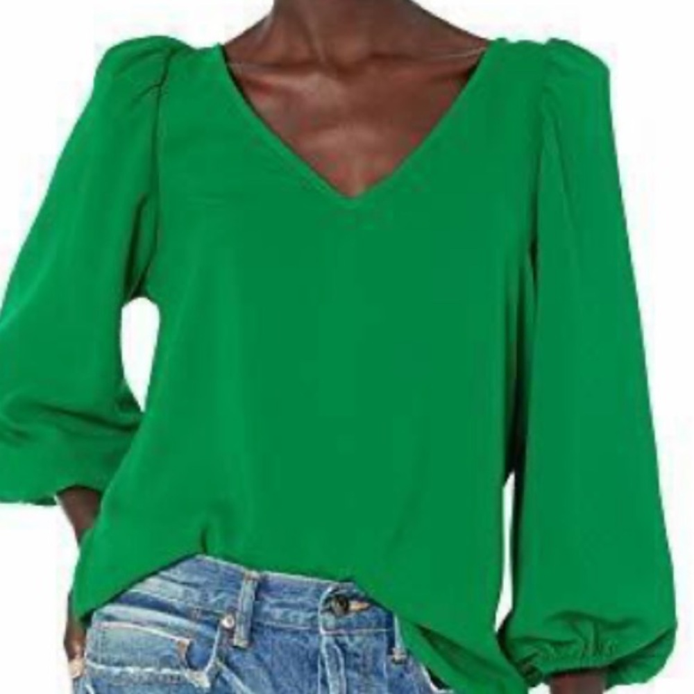 Tuckernuck Pomander Place Green Long Sleeve Blouse. Size XL - Picture 8 of 14
